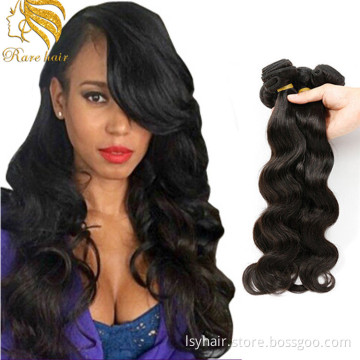 Cheap Price Body Wave Virgin Peruvian Human Hair 3 Bundles Weave With Closure Grey Color